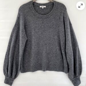 Madewell Alpaca Wool Blend Balloon Sleeve Sweater S Monochrome Capsule Wardrobe